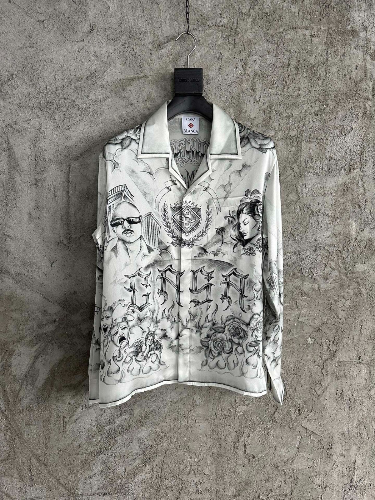 CASABLANCA Silk Long-Sleeve Shirt — Size M (Other Sizes Available)