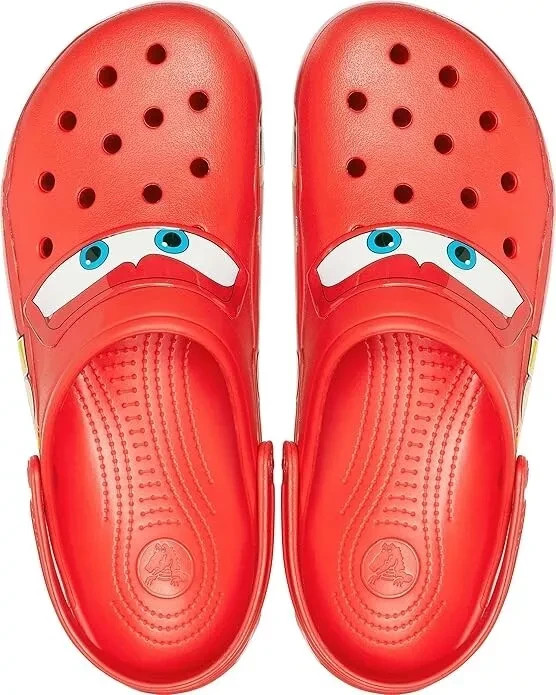 New Crocs Classic Clog Disney Cars Lightning McQueen Water Friendly Non Light Up