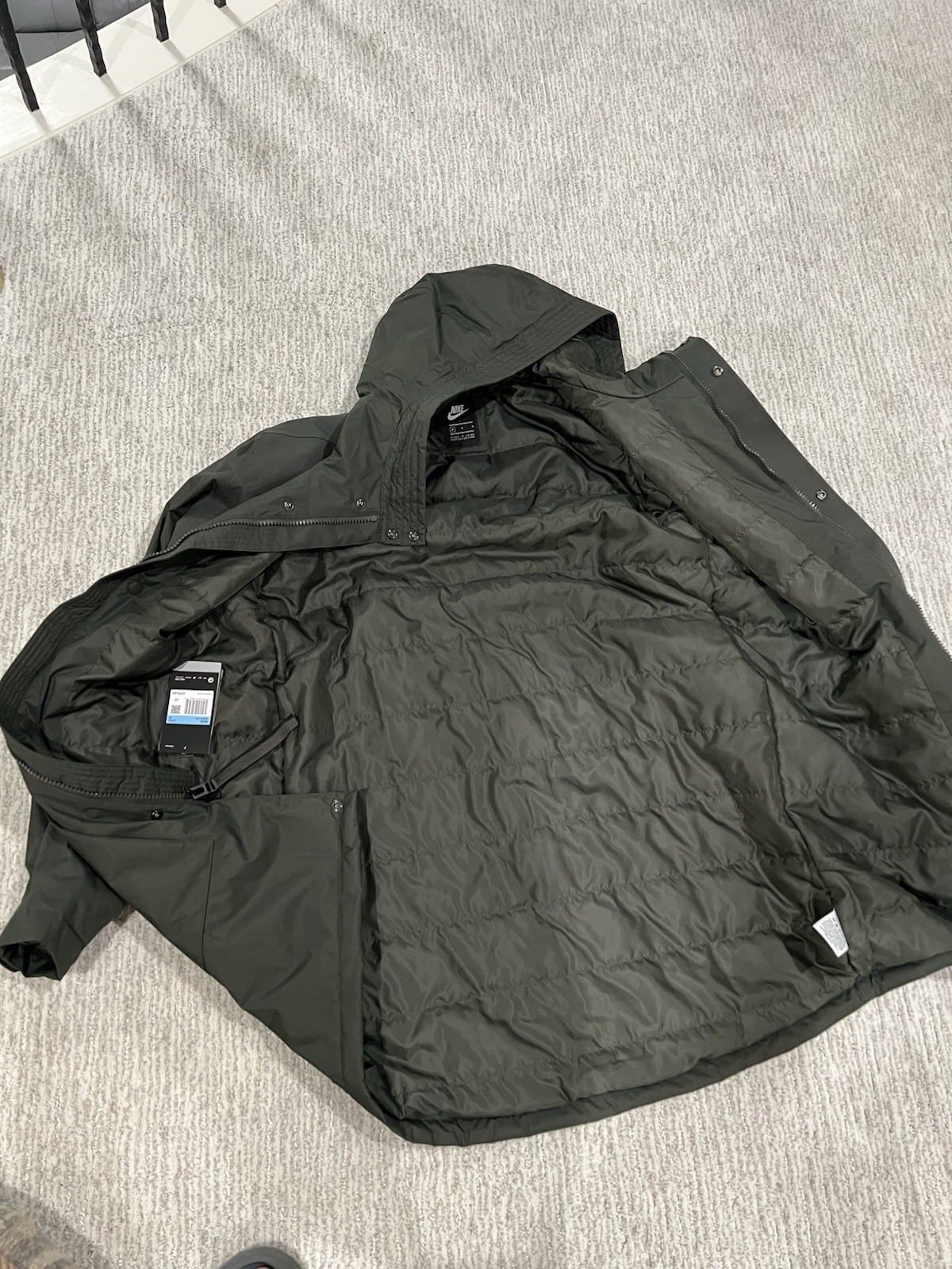 Nike Men’s Down Parka Full Zip Hooded Size M