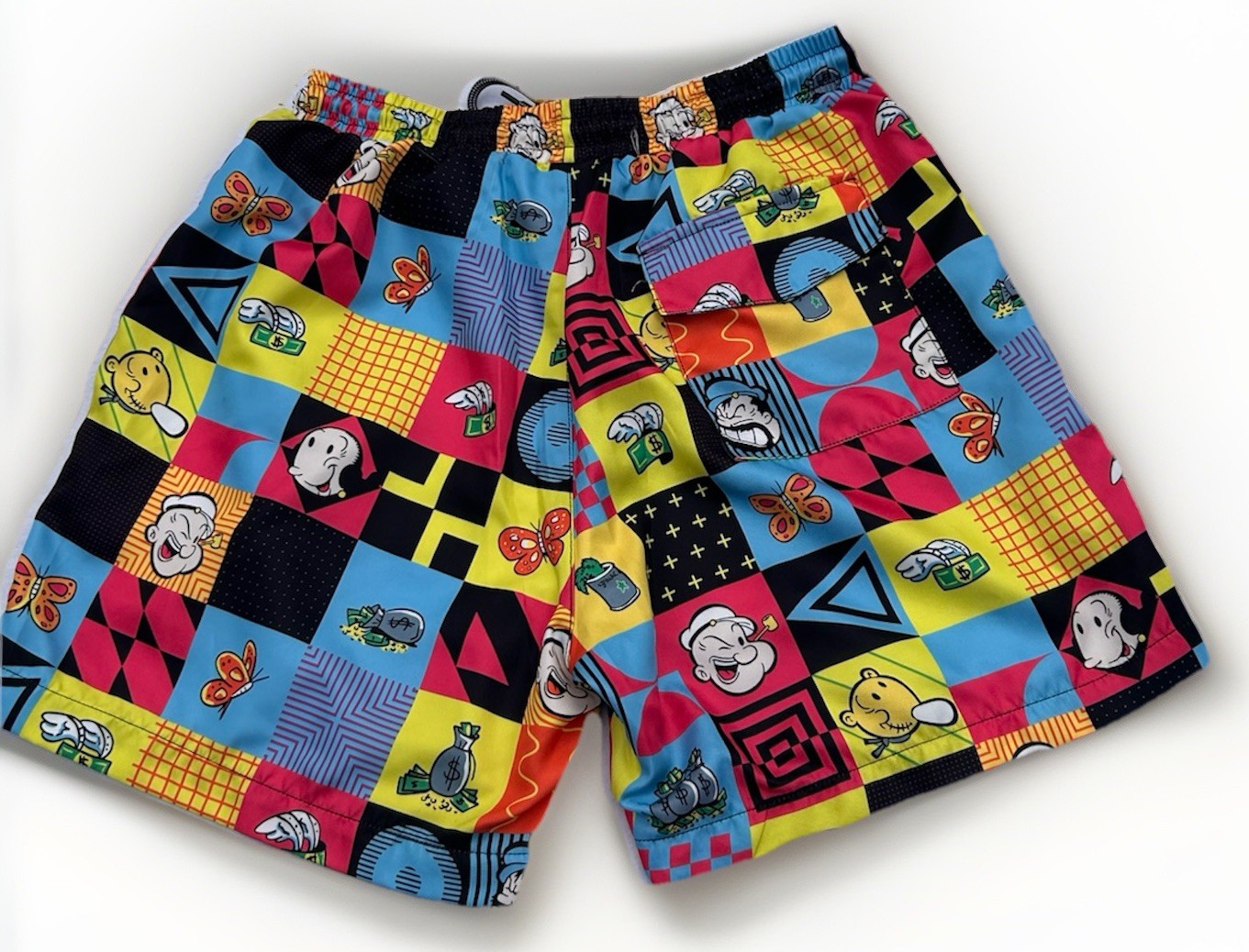 Reason Popeye Matching Set Mens M Button Shirt Swim Trunks Retro Graphic