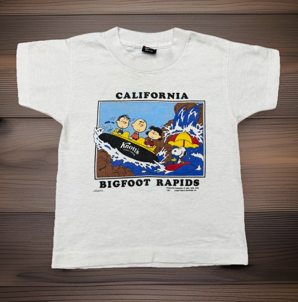 Vintage 90S Snoopy Knotts Berry Farm T-Shirt Kids 6-8