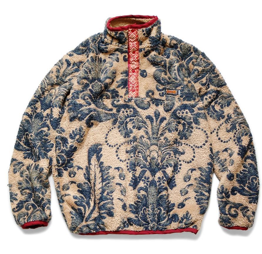 KAPITAL damask light fleece blouson beige snap t pullover brand new