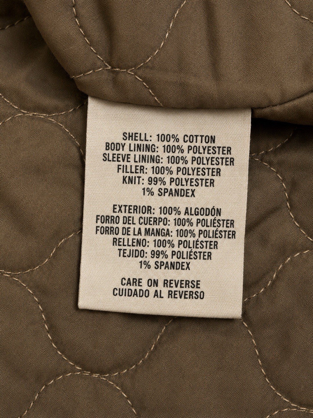 Levi’s Men’s Brown Quilted Lined Jacket M Zip/Snap Stand-Up Collar