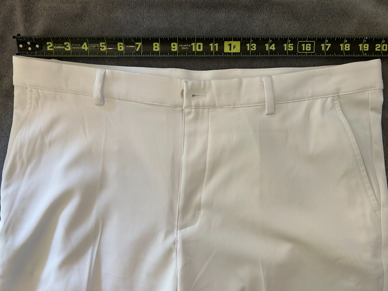 Greg Norman Golf Shorts Men Size 38 White Performance Flat Front Polyester