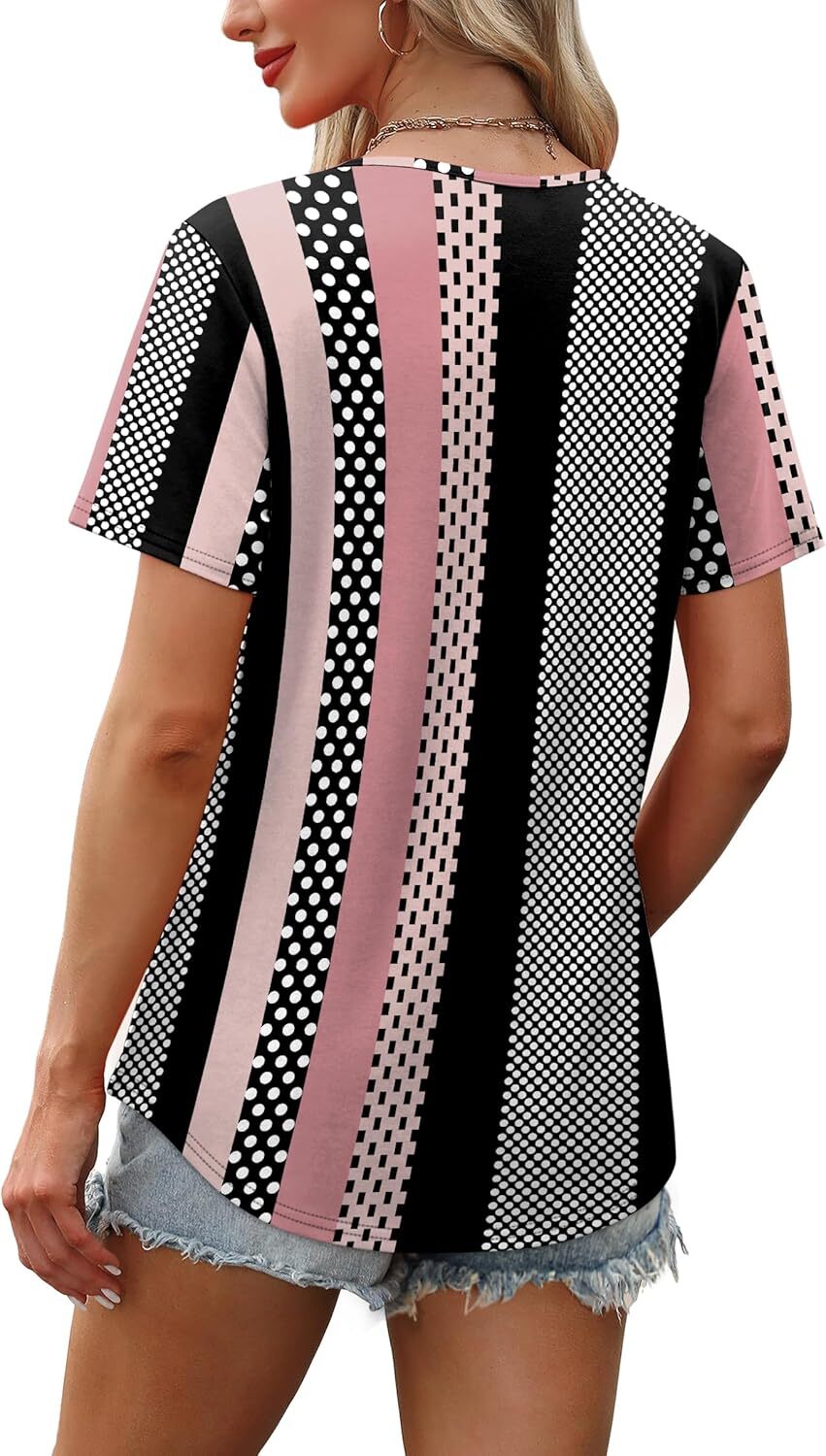 Women’s Plus Size Short Sleeve Crew Tops – Loose Fit Cotton Casual Trendy
