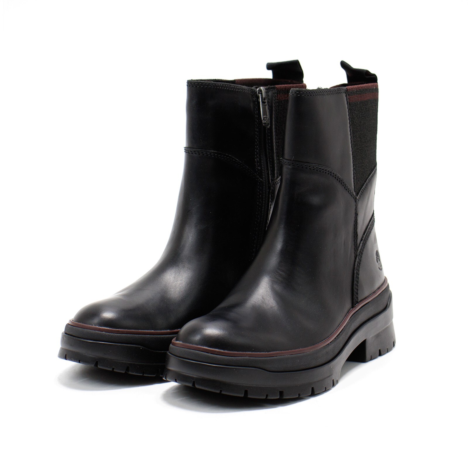 Women’s Timberland Malynn Waterproof Side-Zip Black Leather Boot Size 9.5 New