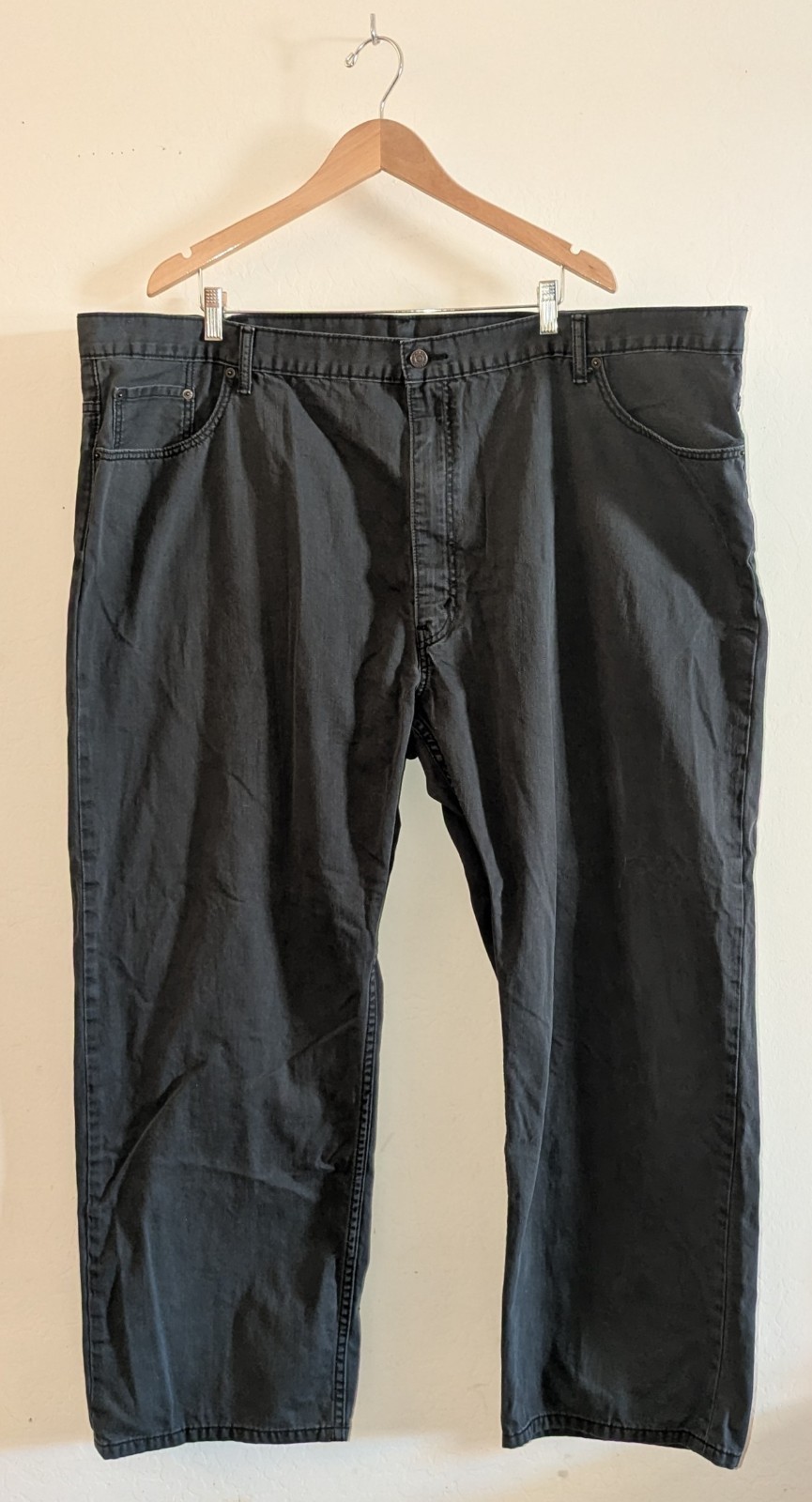 Levi’s 52×32 Mens Big and Tall 559 Relaxed Straight Fit Black Denim Cotton Jeans