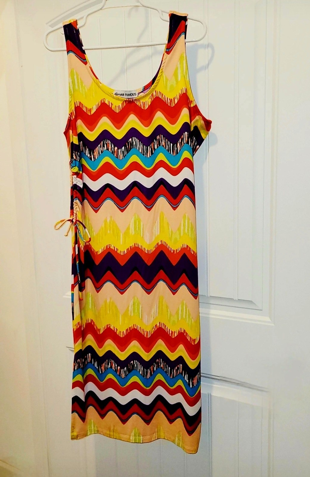 Almost Famous Vibrant Tropical Chevron Cut-Out Maxi Dress – Size 3X
