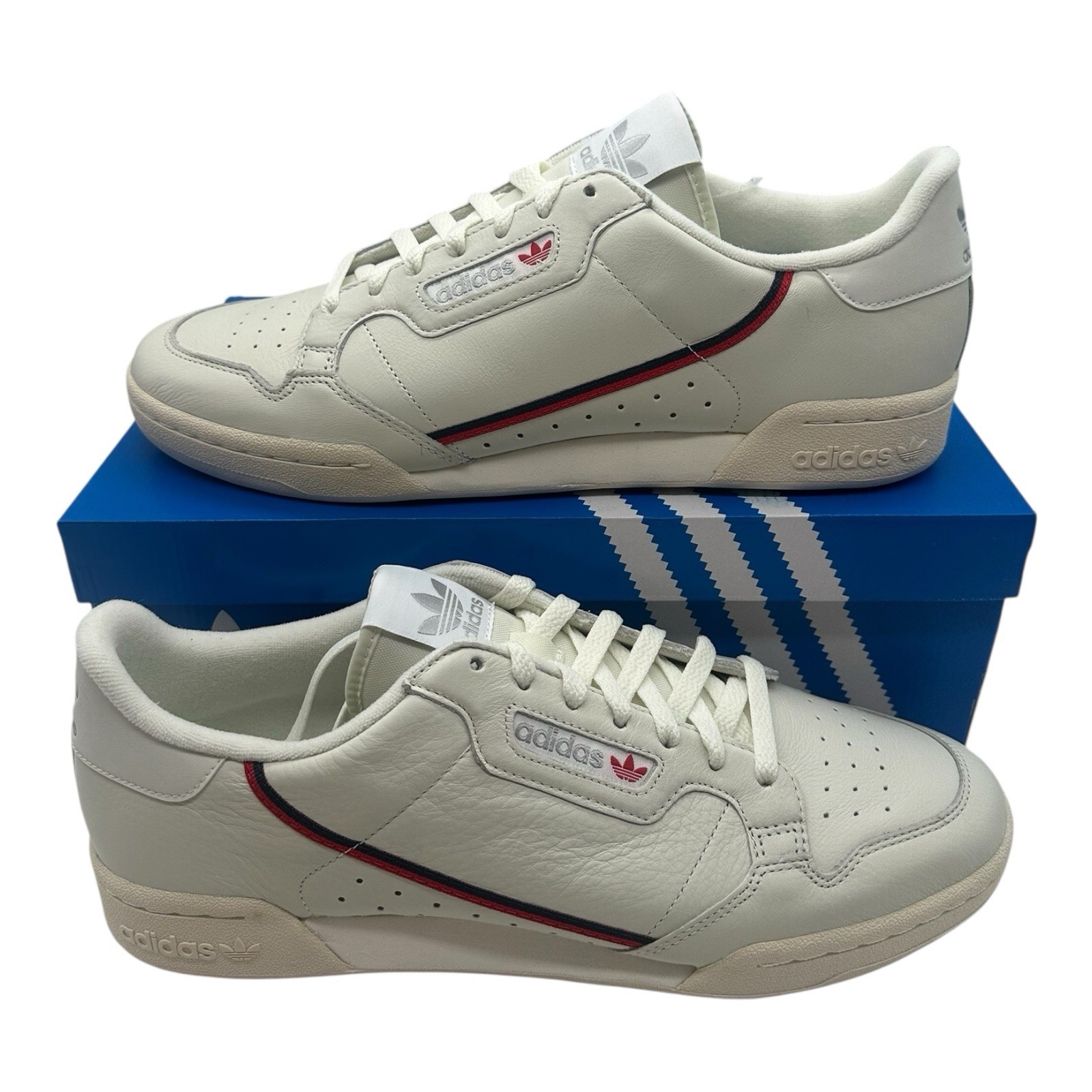 Adidas Continental 80 Shoes Men’s Size 8.5 Off White/Scarlet Sneakers B41680