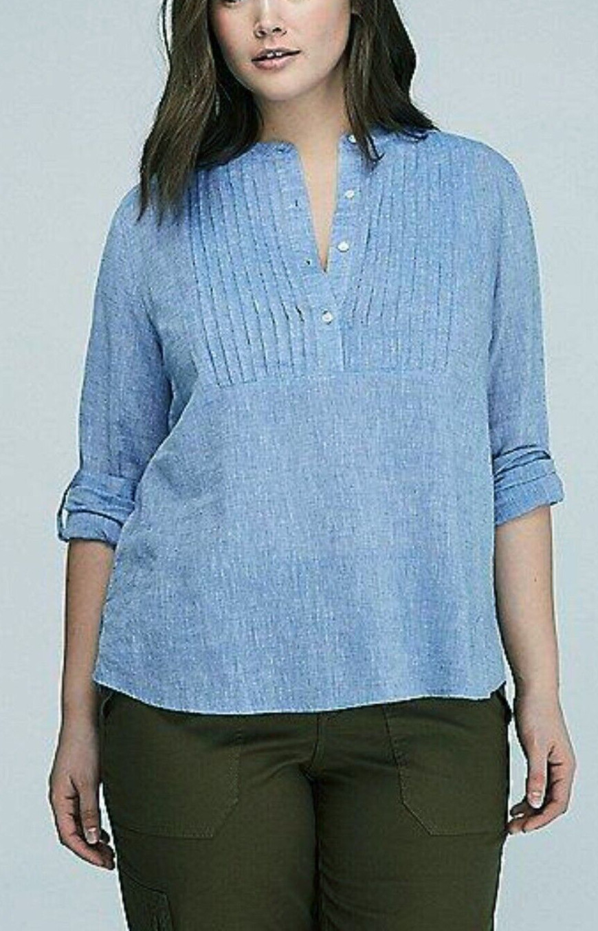 Women Size 18/20 22/24 26/28, 2X 3X 4X, 3/4 Long Sleeves Blouse Lane Bryant NWT