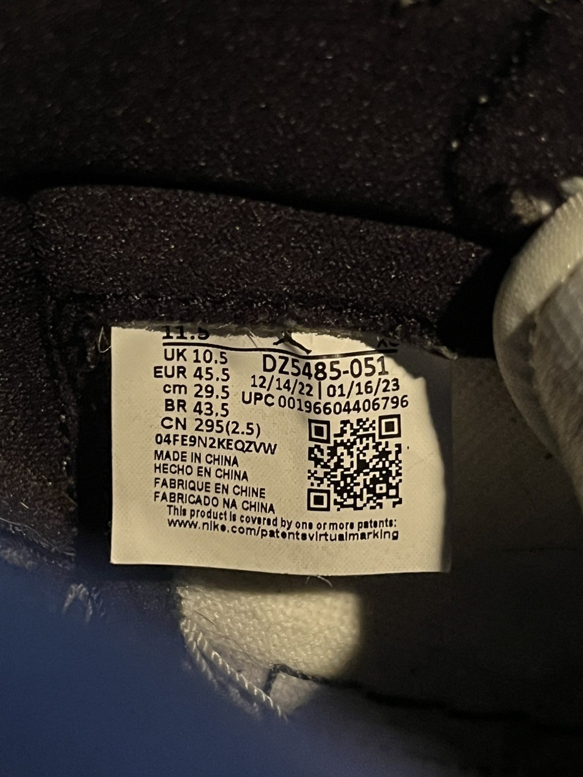 Jordan 1 High Washed Black Men’s Size 11.5 Ready to Ship. Fast Shipping No Box