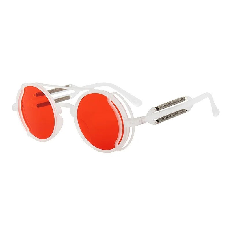 Retro Round Polarized Sunglasses Men Women Vintage Gothic Steampunk Glasses