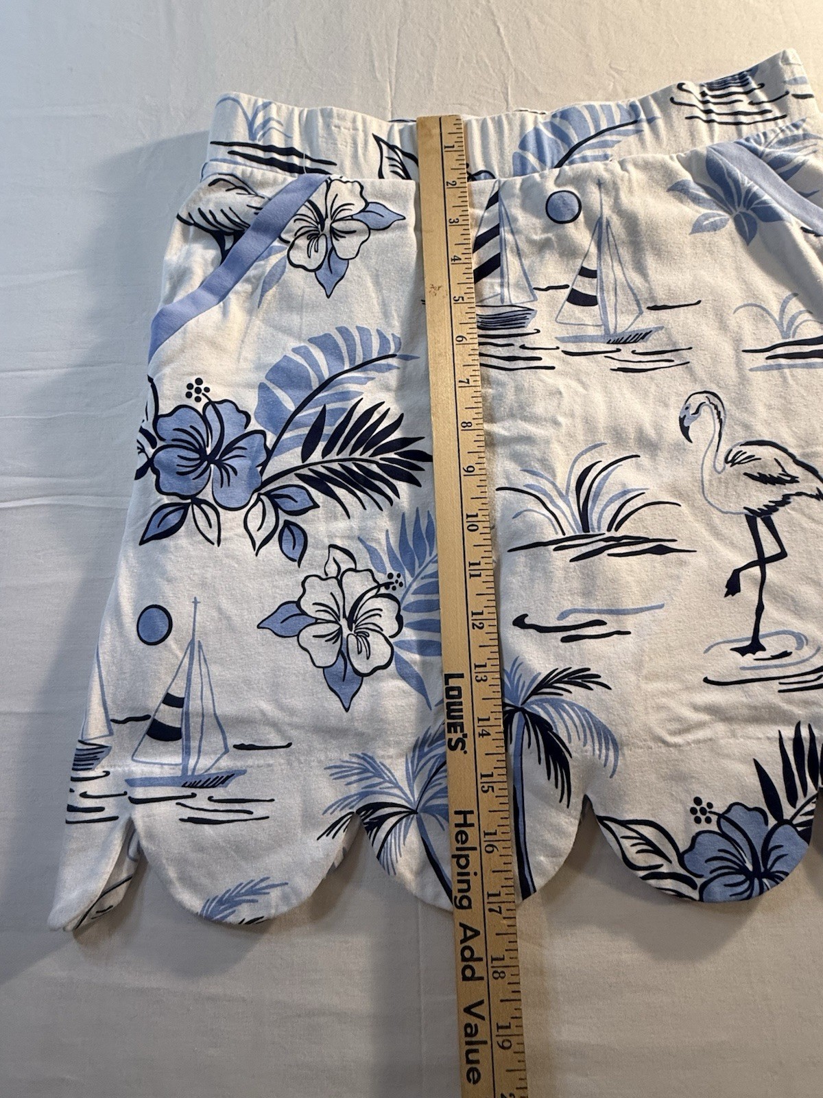 Ladies Ana Clare Blue & and White Cotton/Spandex Skort Size S