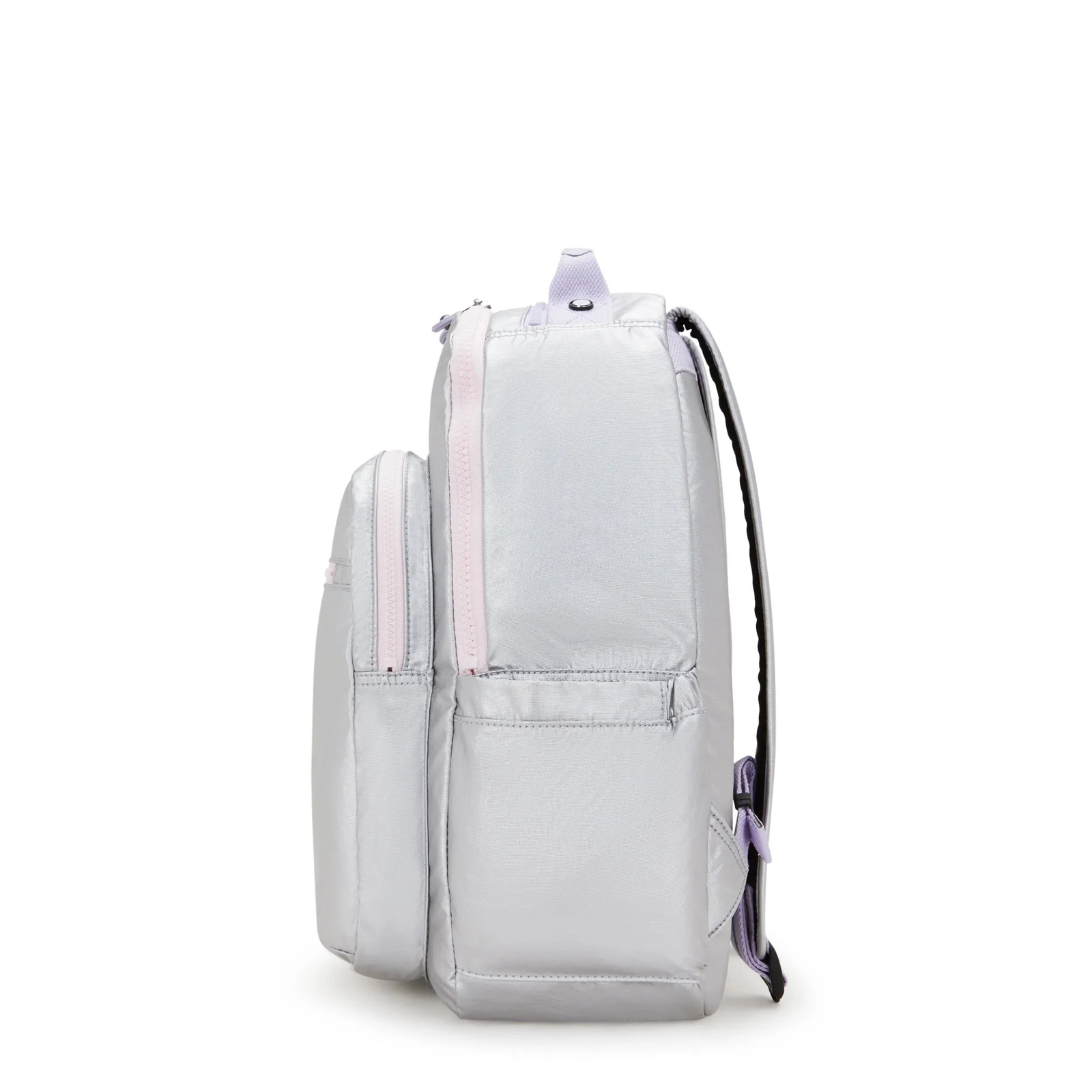 Kipling Seoul Large 15″ School Laptop Metallic Backpack Met Zip Pockets