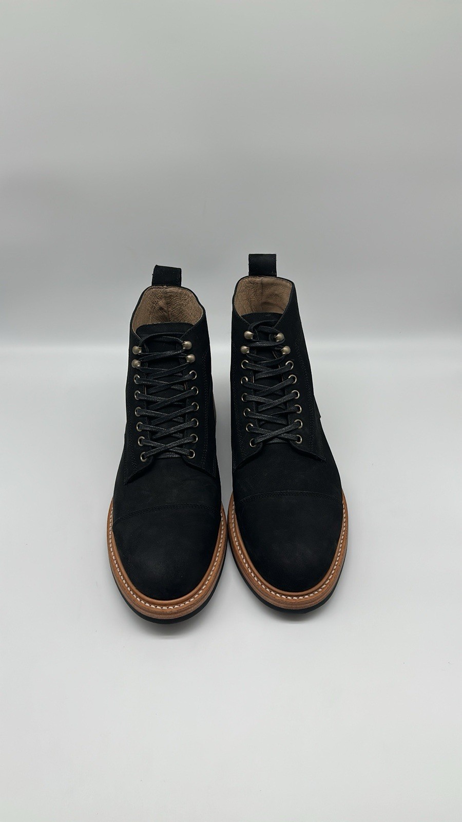 Taylor Stitch Cap Toe Moto Boot in Weatherproof Black Suede Men’s Size 12 D NEW