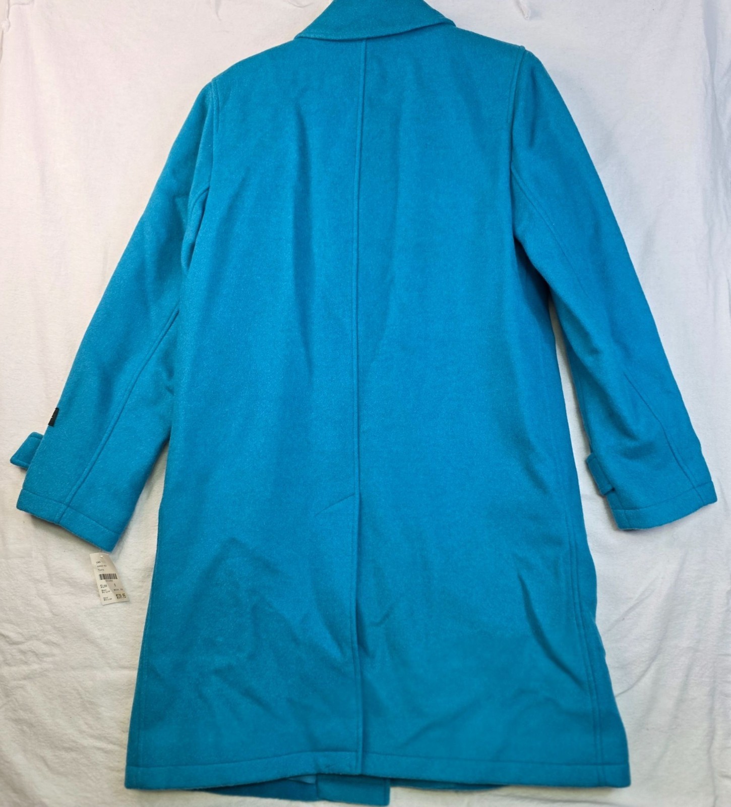 Vintage 90s Wool Duffle Coat 8 Turquoise Quiet Luxury Old Money Outdoor Winter