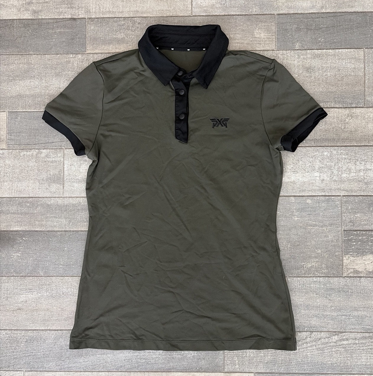 PXG Womens Solid Green Polo Shirt, Small