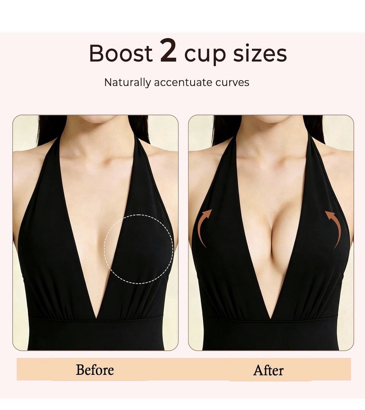 Ultra Boost Sticky Bra Pads Inserts, Double Sided Adhesive Push Up Padding Inser