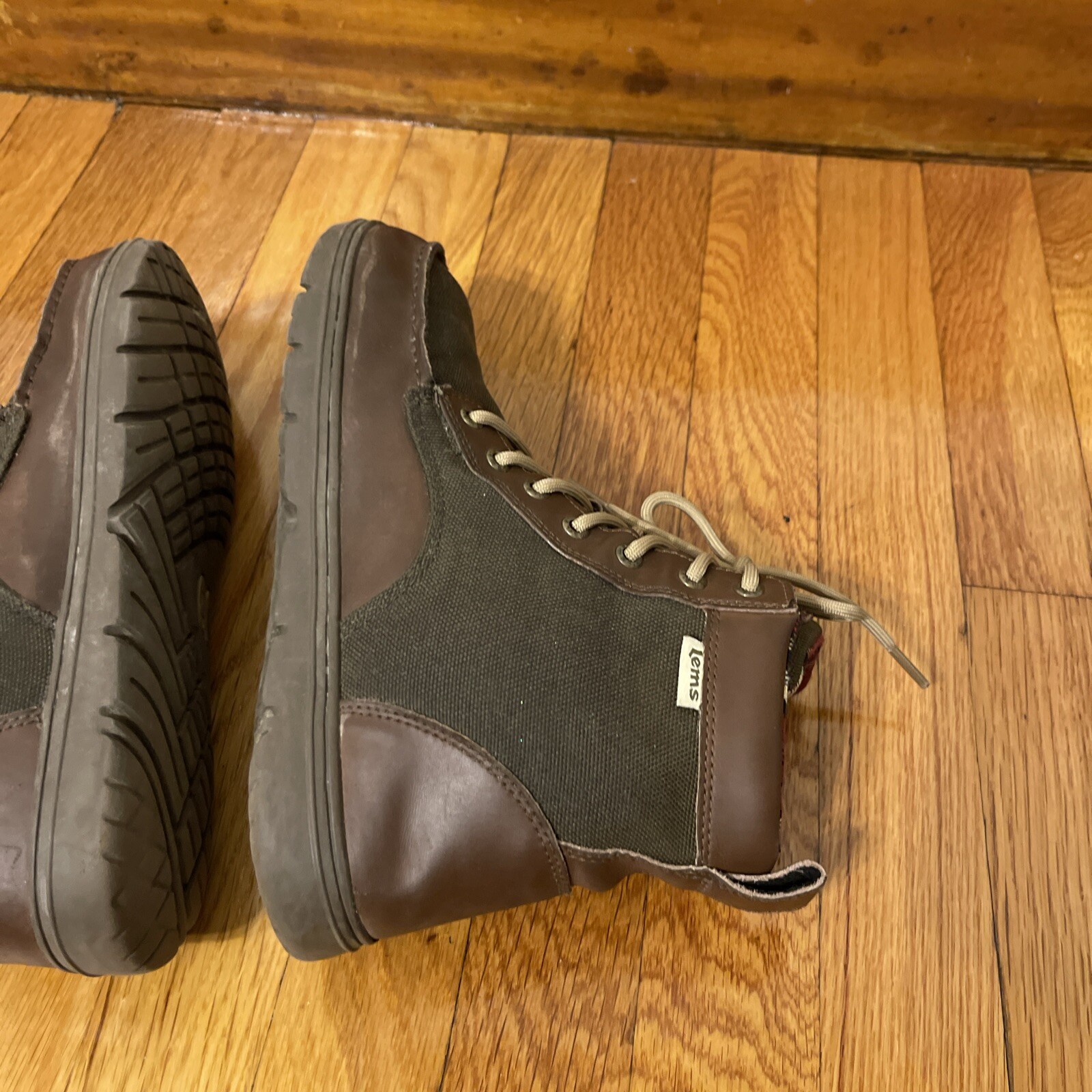 Lems Boulder Boot Boots Timber Green Plaid Lined Men’s Size EU 45/ US 11