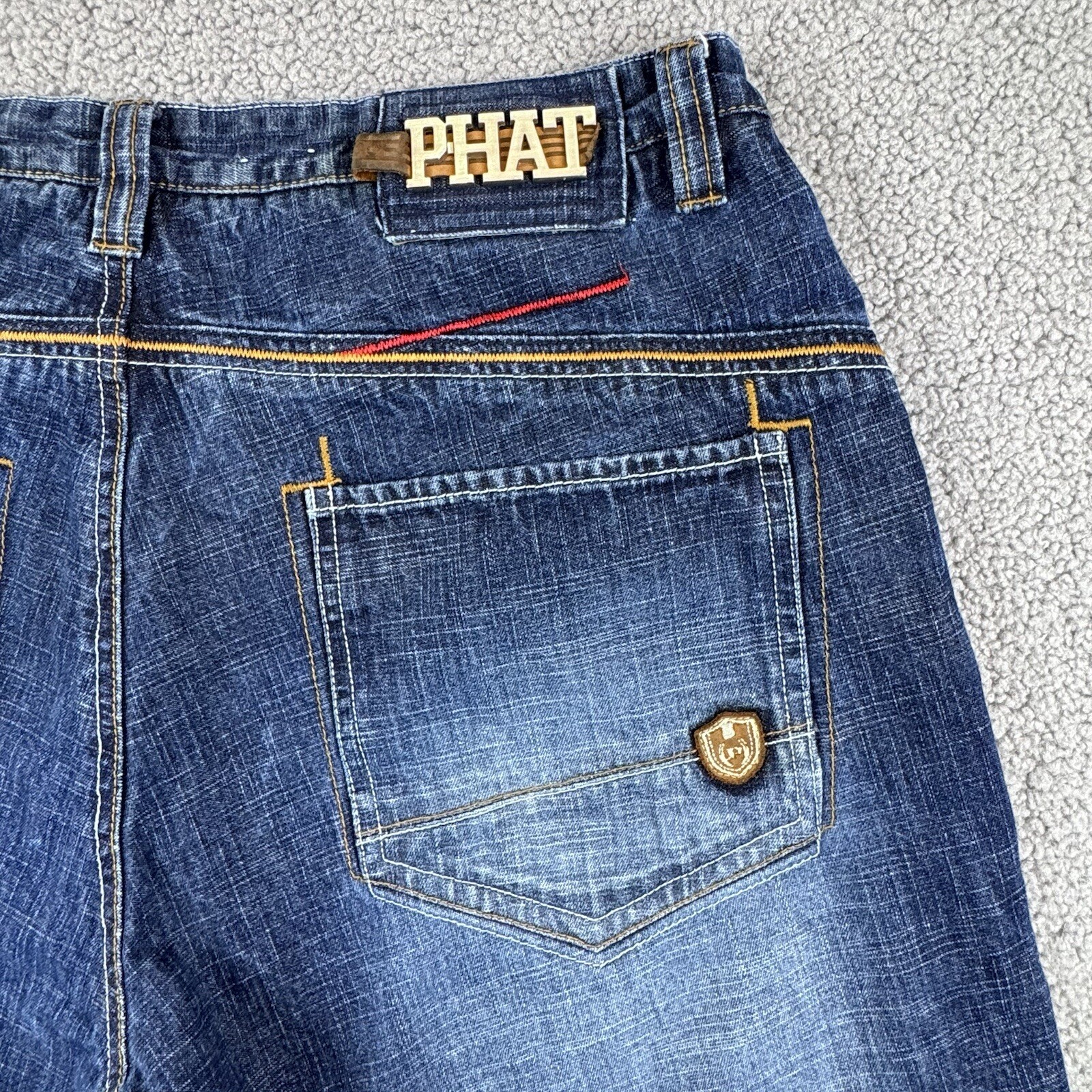 Phat Farm Skater Baggy Jeans 36X33 Wide Leg Loose Hip Hop Punk Y2K 90s Grunge