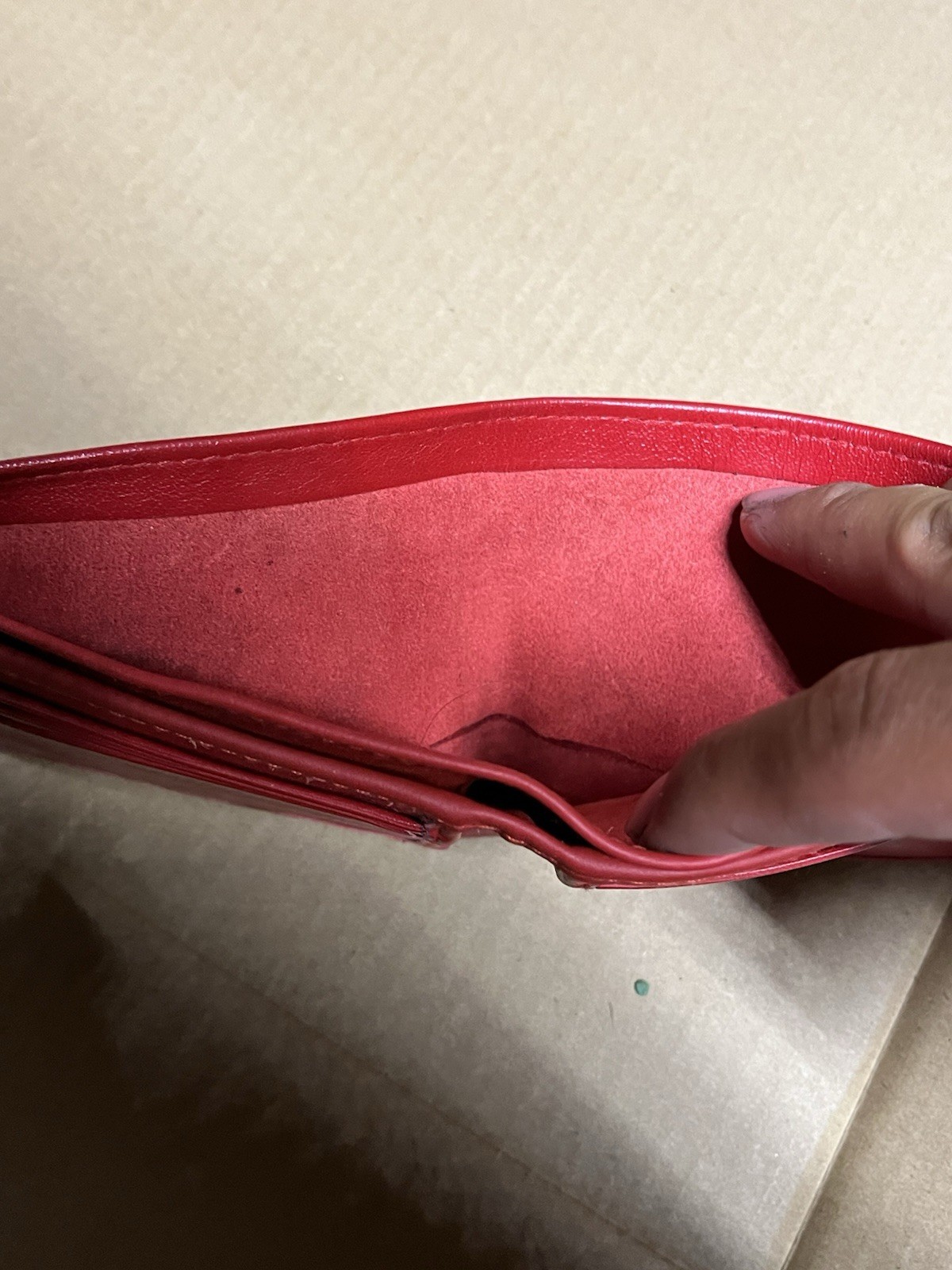 Red Non Brand Wallet Genuine Leather Men’s Wallet