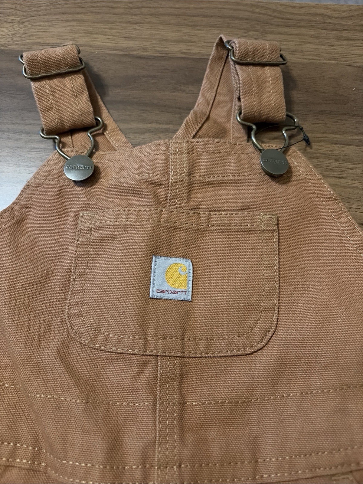 Carhartt Infant Boys’ 24 Months Canvas Bib Double Knee Overalls W/Leg Snaps NWT