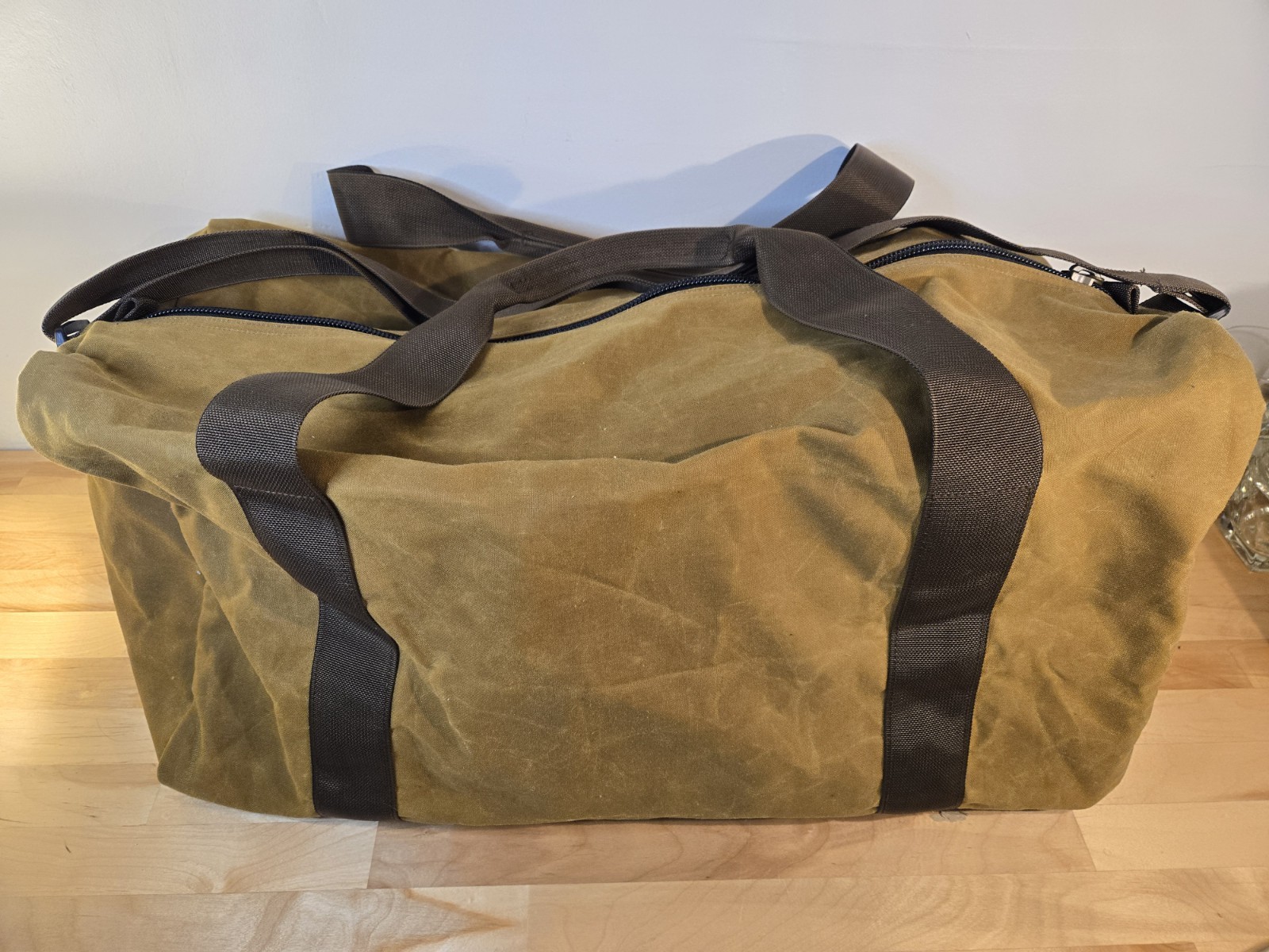 FILSON Field Duffel Bag Tin Cloth Khaki 24″ LARGE Made In USA Genuine