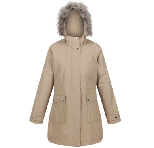 Regatta Sabinka Fur Trim Parka Jacket Size 10 Ski Walking Warm RRP £140