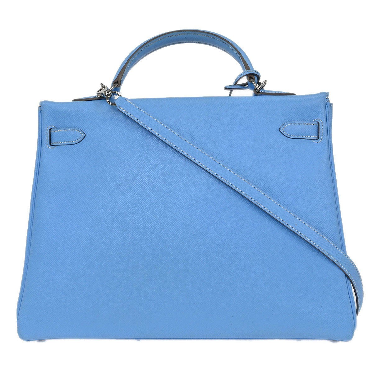 Hermes Blue Aztec Epsom Kelly 35 Retourne 2way Handbag 27N□O 154020