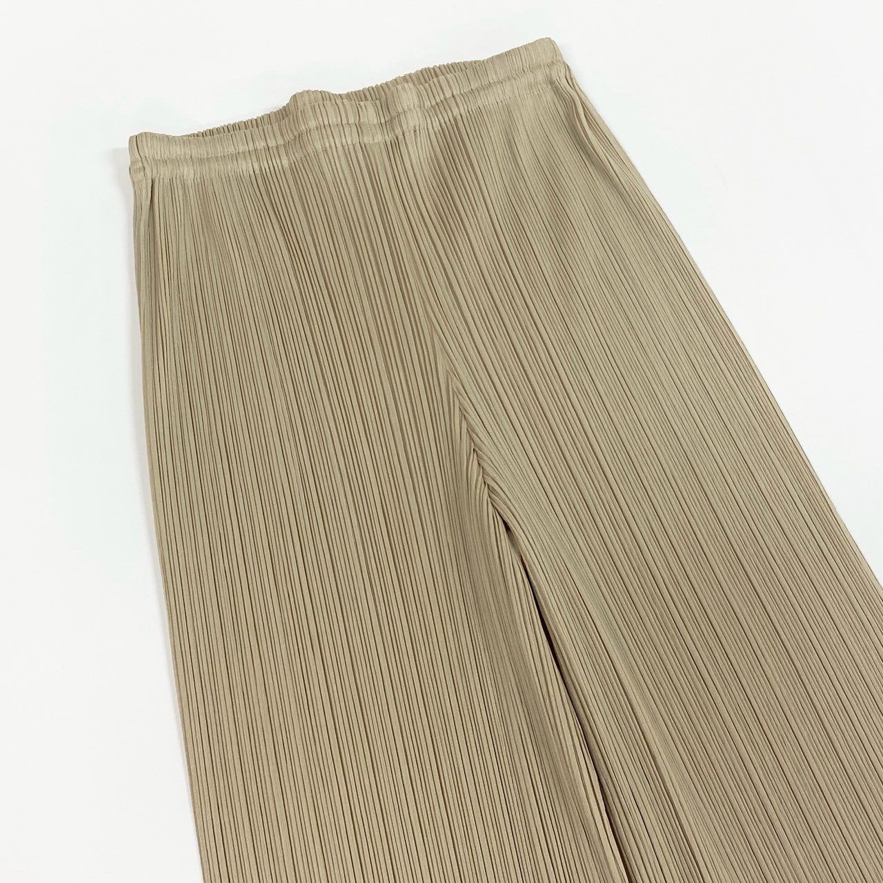 Used Ad12 PLEATS PLEASE Pleated Pants Straight Pants Size 1 Ivory Women’s ta1