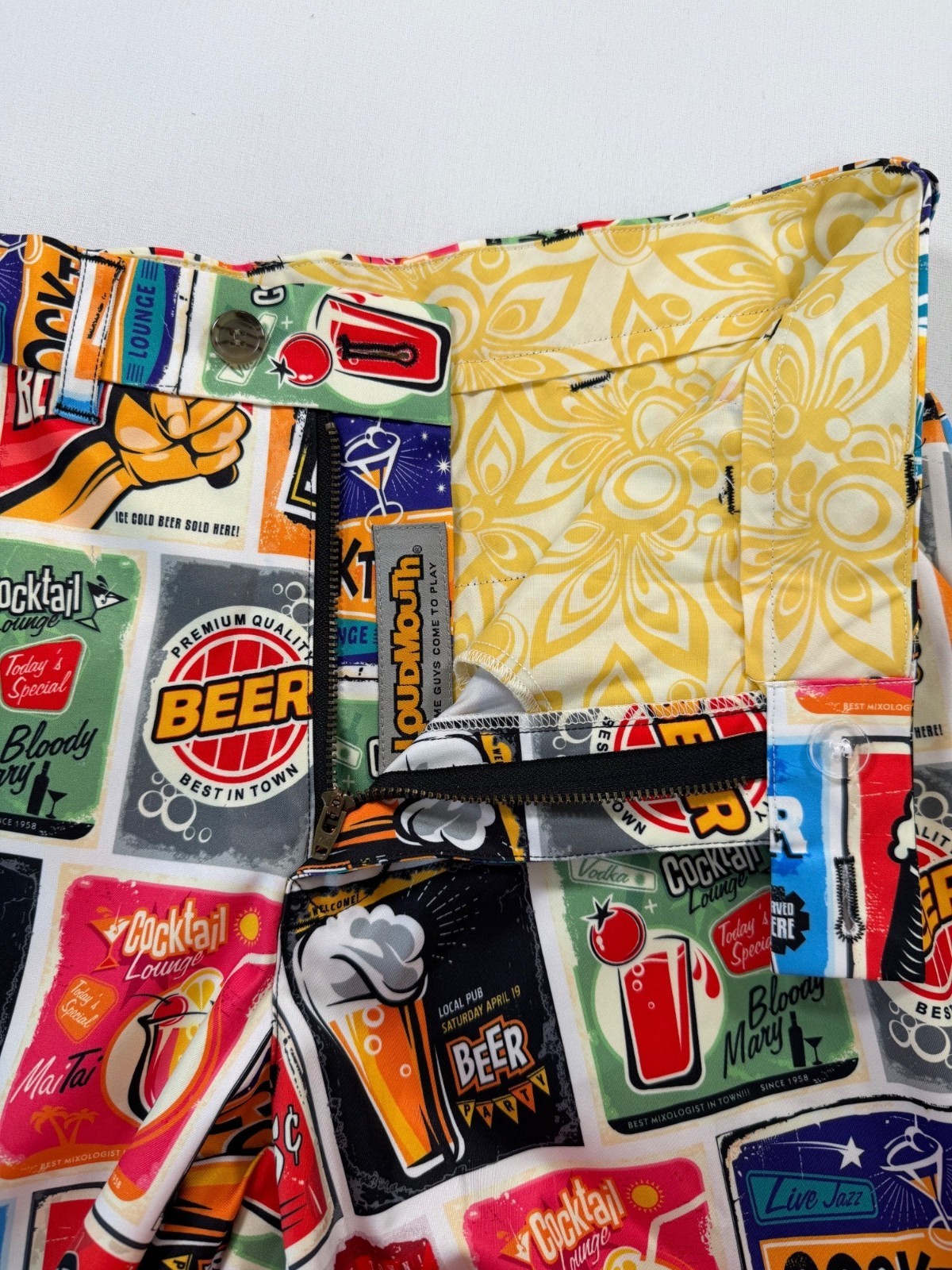 Loudmouth Golf Beer & Cocktail Lounge Heritage Golf Shorts in Multicolor Size 34