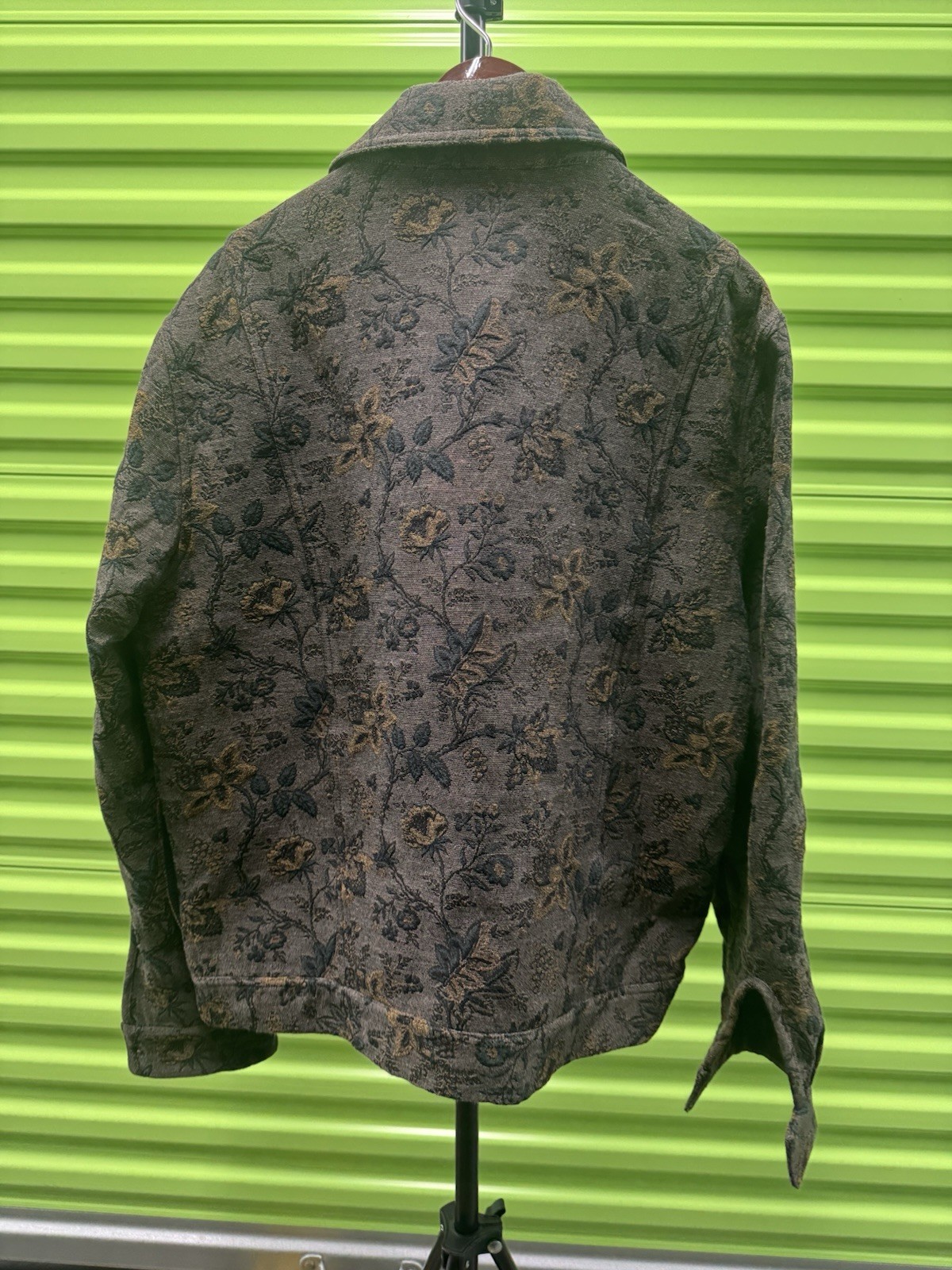 PAIGE Limited Edition Trucker XL Floral Jacket Gray Black Gold Cotton Unworn