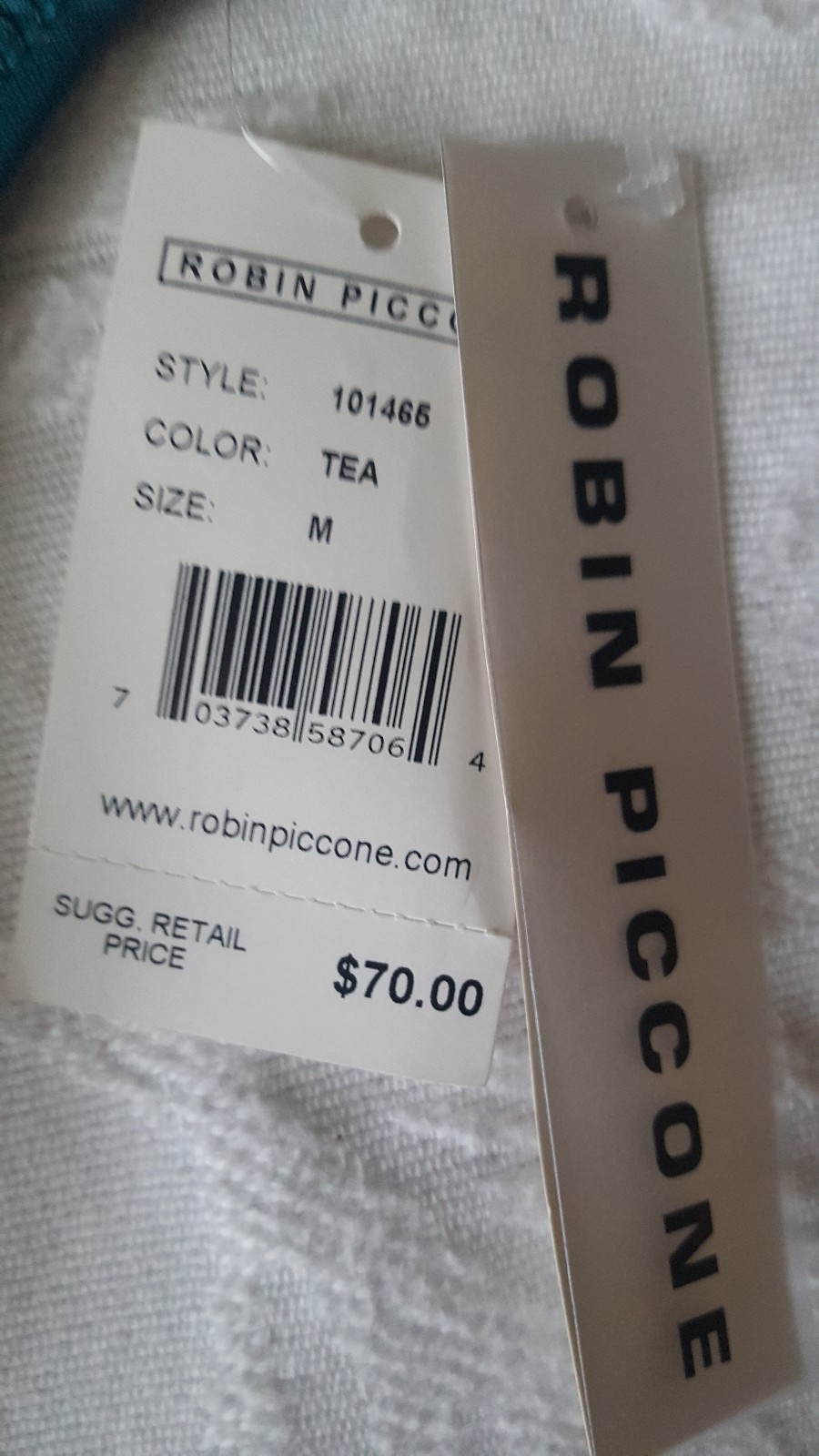 Robin Piccone Bikini Swimsuit Bottom Green Medium M NWT New $74 SW054