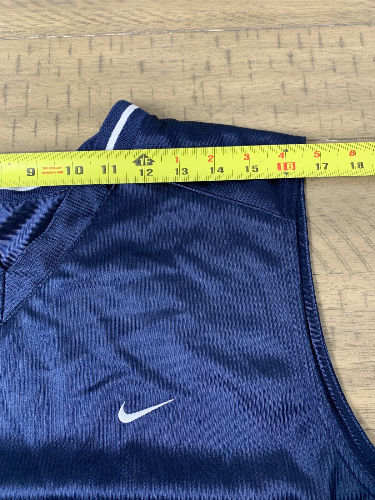 Nike Dazzle Silky Shiny Navy Sleeveless Basketball Reversible Jersey ( READ)
