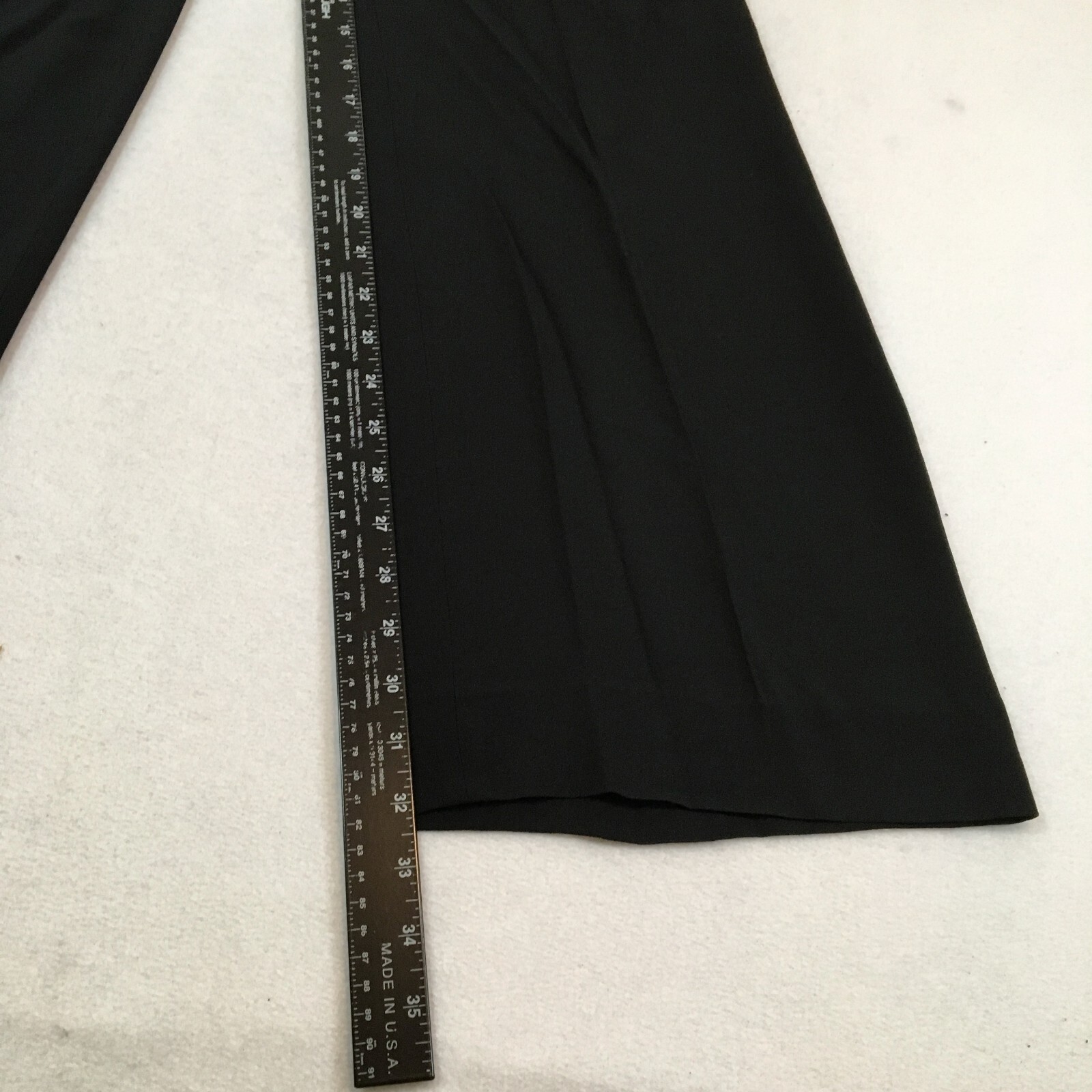 Rena Lange Womens Dress Pants Size 8 Black High Rise Side Zip Wide Leg NWT