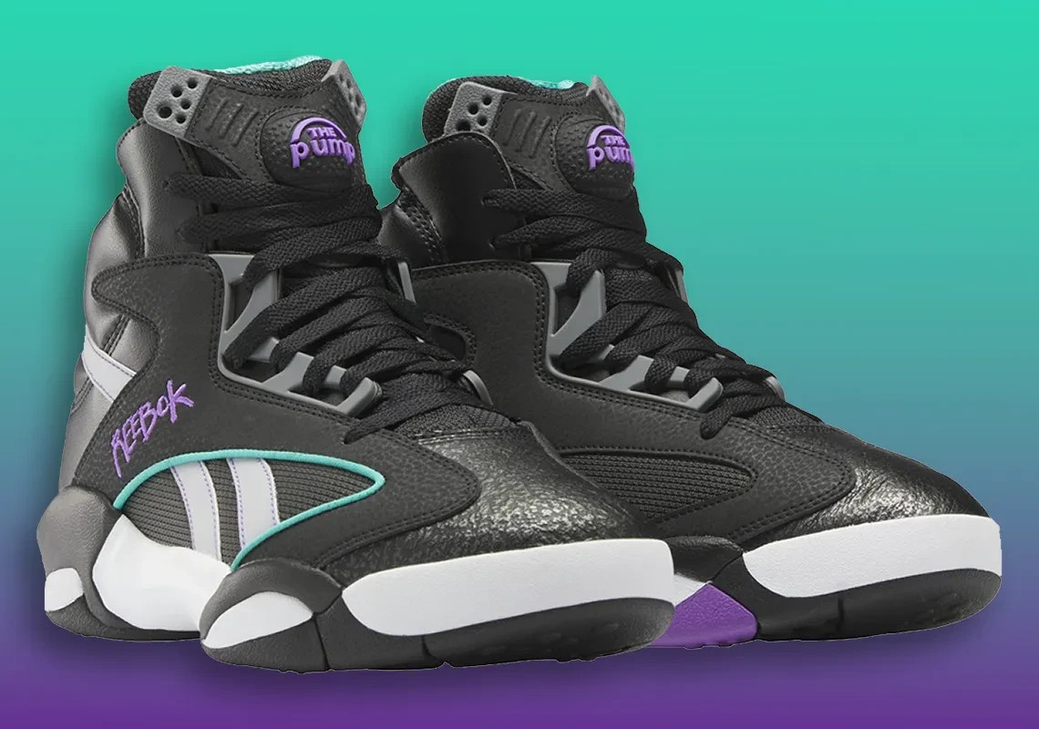 Reebok Shaq Attaq Pump US 13 Men’s Black White Purple Blacktop Retro HR0501 NIB