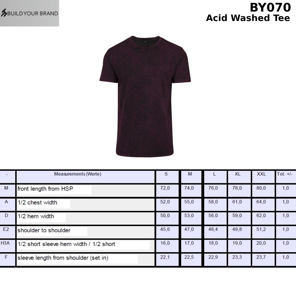 Acid Washed Tee BY070 Men’s cool basic Short Sleeve Crew Neck comfotable T-Shirt