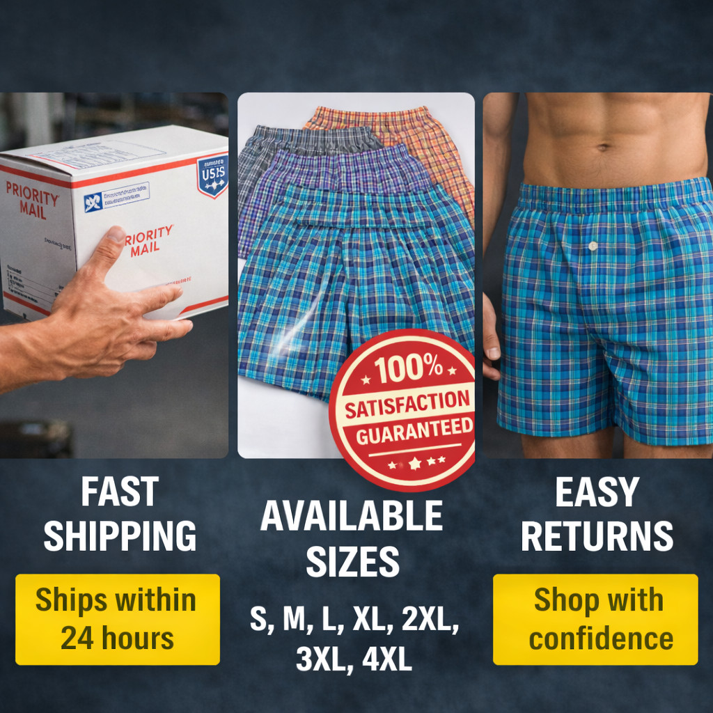 Men Cotton Blend Boxer Shorts New Value 16 Pack/ Soft Breathable Comfy Loose Fit