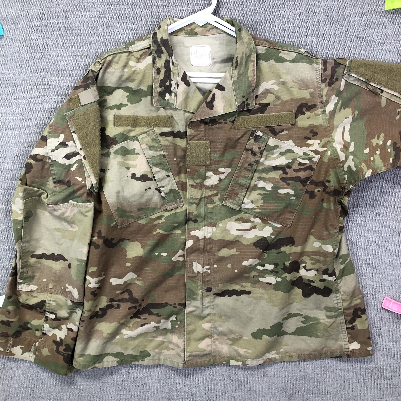 US Army OCP Camo Jacket Mens L Regular ACU Combat Uniform Insect Shield