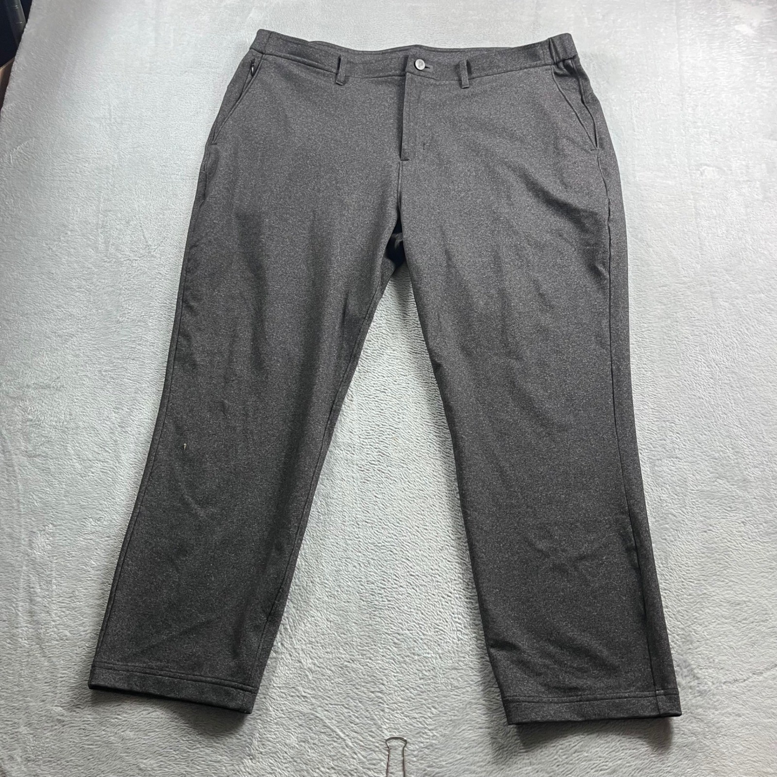 Public Rec All Day Every Day Pants Mens 40×28 Charcoal Grey Heather Tapered Leg