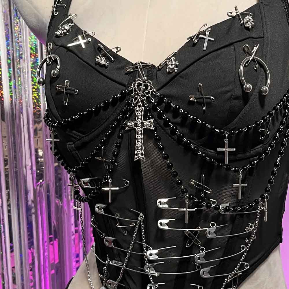 Goth Tops Grunge Punk Mini Rock Clothes Emo Clothing Gothic Tank Y2K Sexy