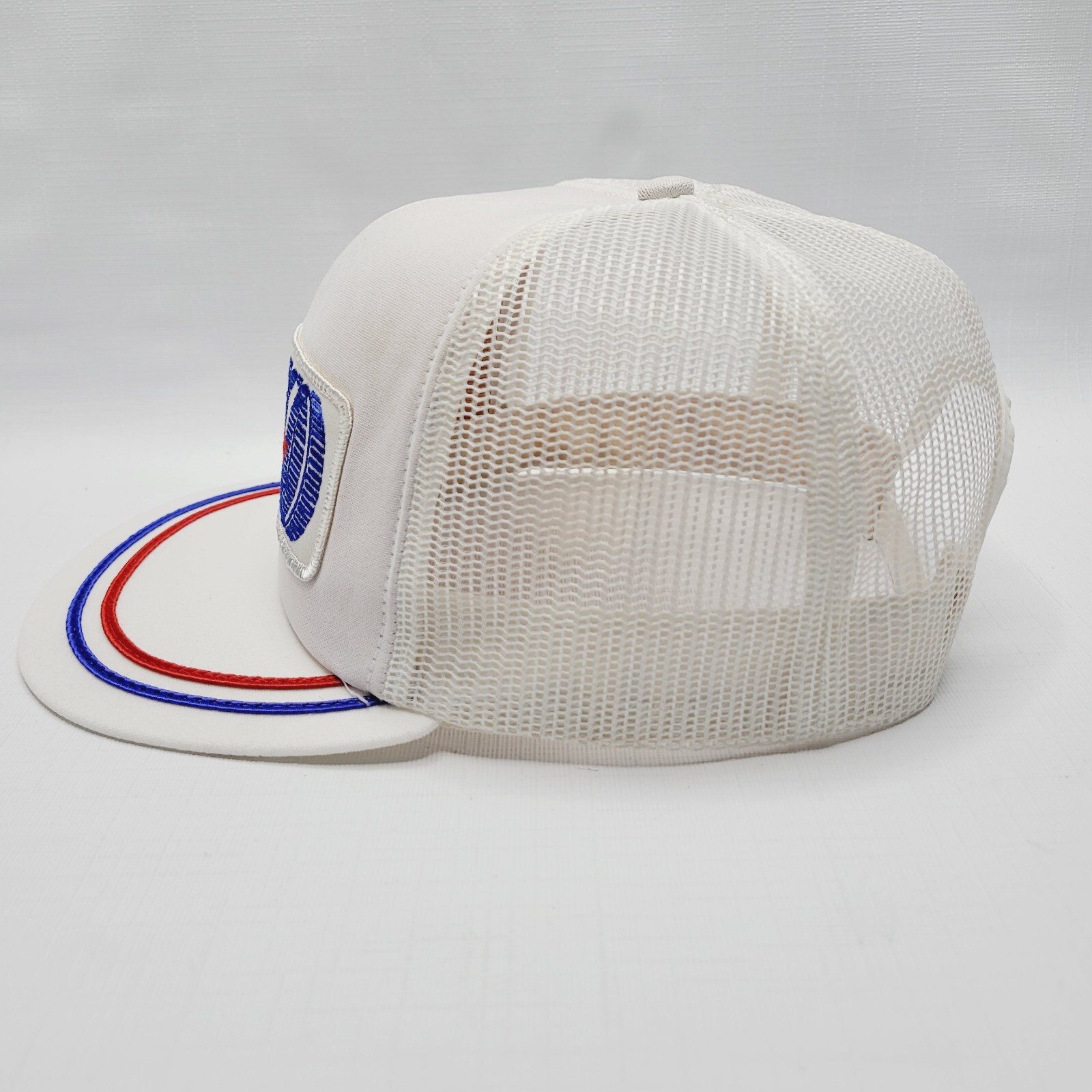Marathon Patch Snapback Mesh Back Trucker Hat Cap Vtg 80s Louisville Mfg Co USA