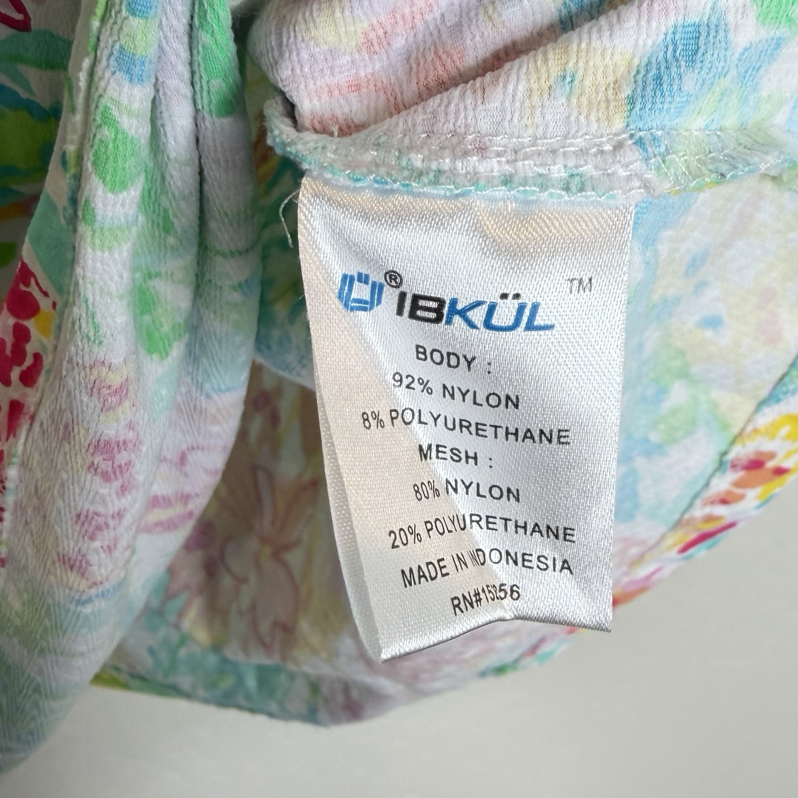 Ibkul Quarter Zip Performance Top Womens Large Tiger Multi Print Long Sleeve