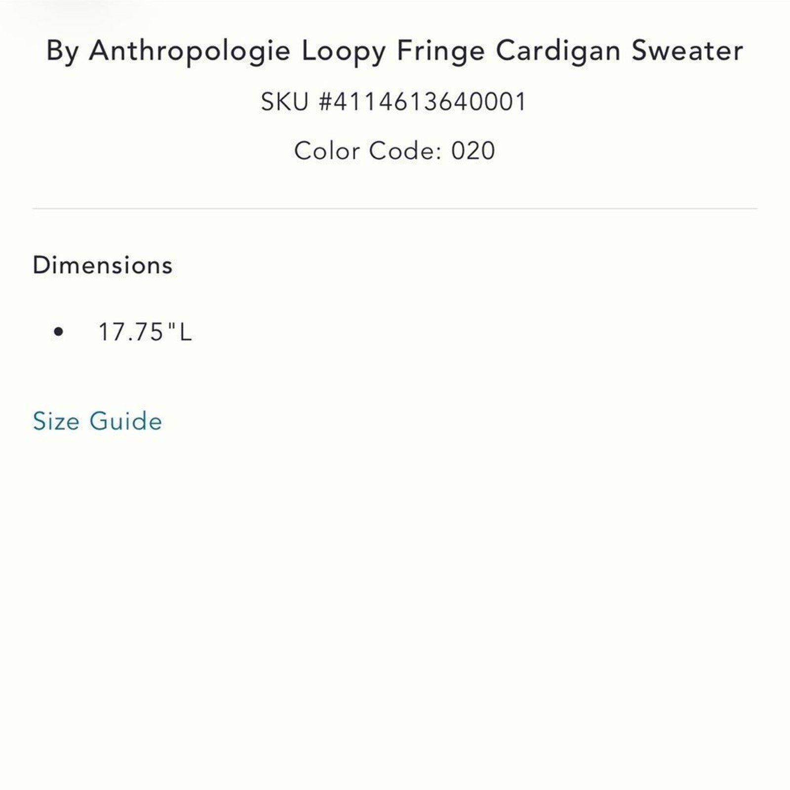 NWOT Anthropologie Loopy Fringe Cardigan Sweater in Brown Size XL & Medium