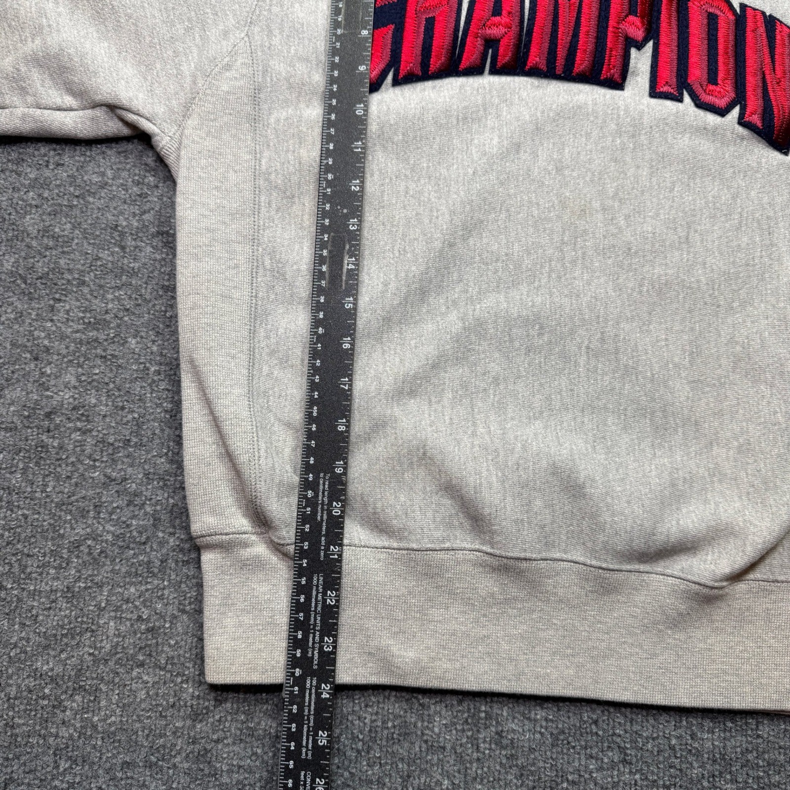 Champion Reverse Weave Sweatshirt Men Small Grey Crewneck Embroidered Spelled