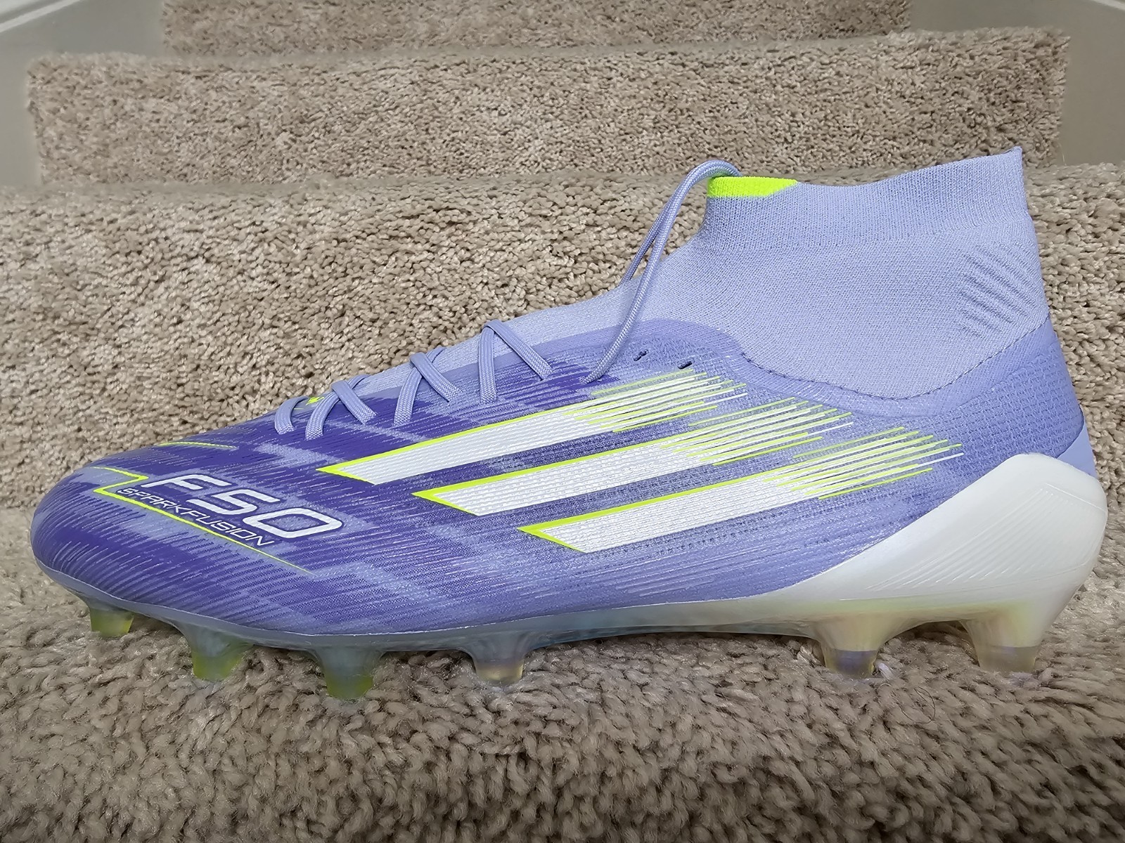 Adidas F50 Sparkfusion Elite Mid FG AG Blaze Pack Soccer Cleats JH7648 Sz 9.5