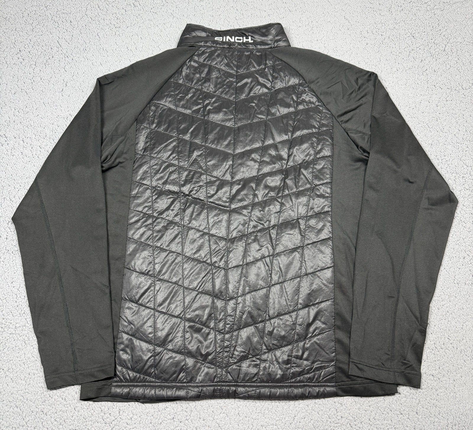 Cinch Jacket Mens XL Black Quilted Softshell Full Zip Lightweight MWJ1024000