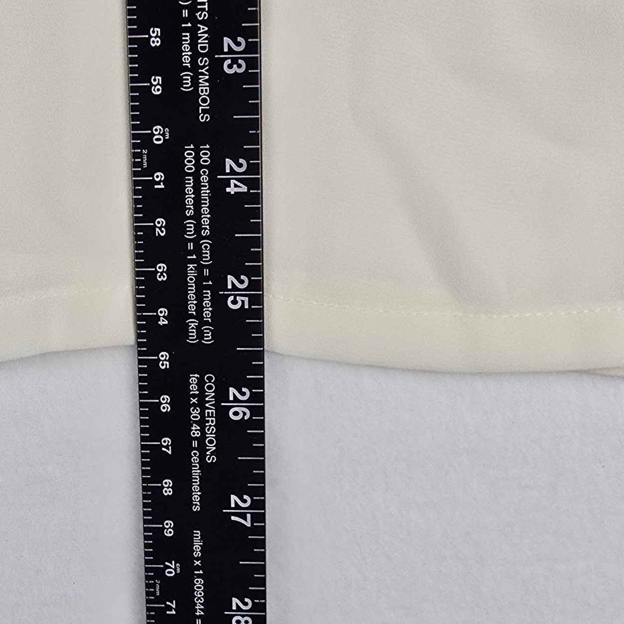 Worthington Pleated Ruffle Sleeve Blouse Women XXL Cream Round Neck Keyhole Back
