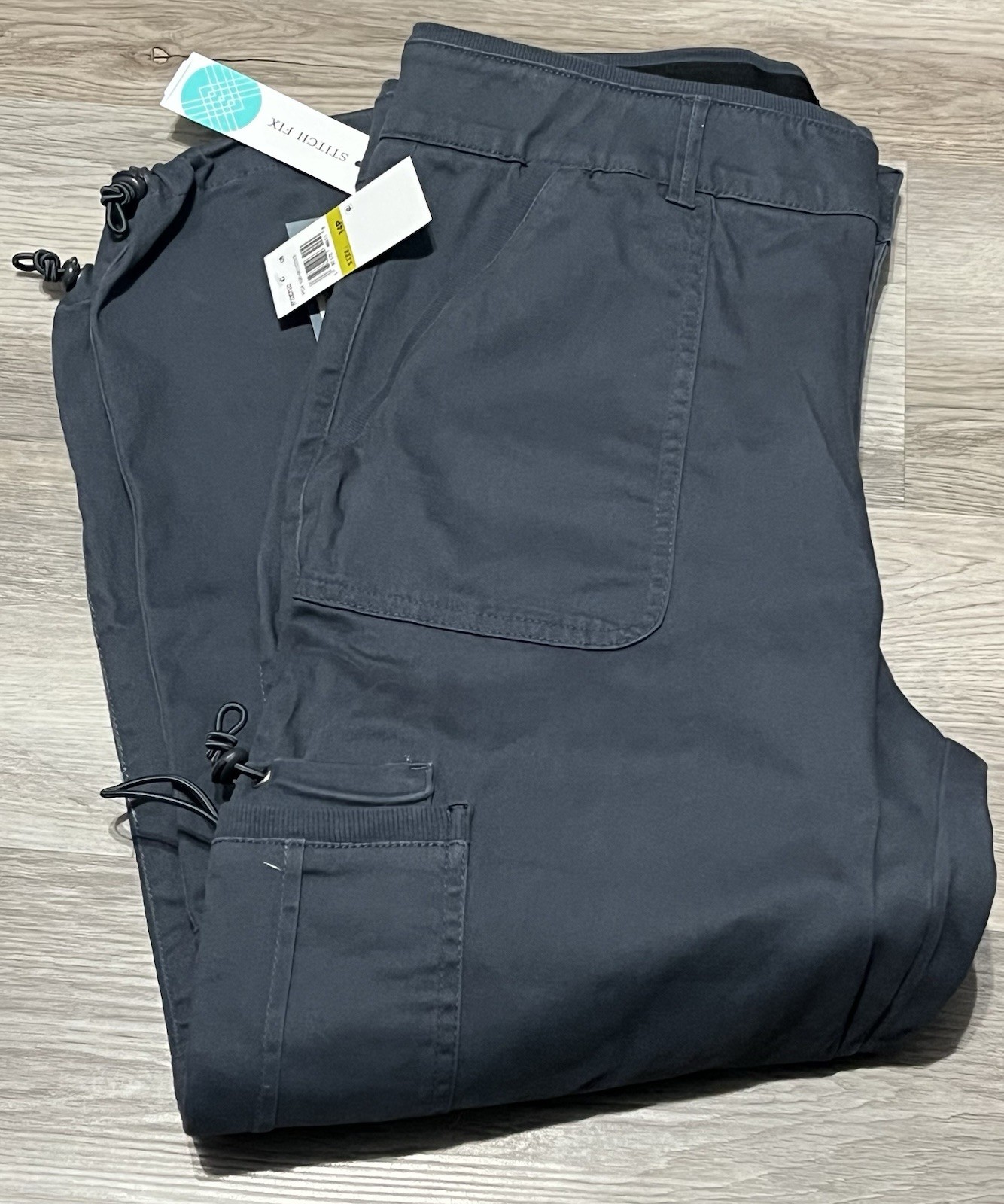 NEW Democracy Size 14P Ab solution Skyrise Utility Pants gray Cargo Slimming