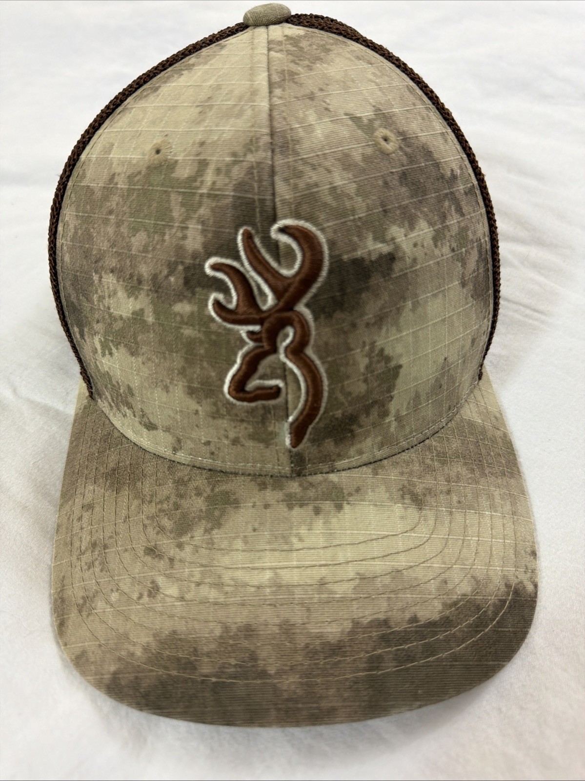 Browning Trucker Hat Mesh SnapBack Digi Camo And Brown Adjustable